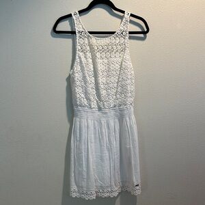 Hollister - White Crochet Bodice Sleeveless Dress